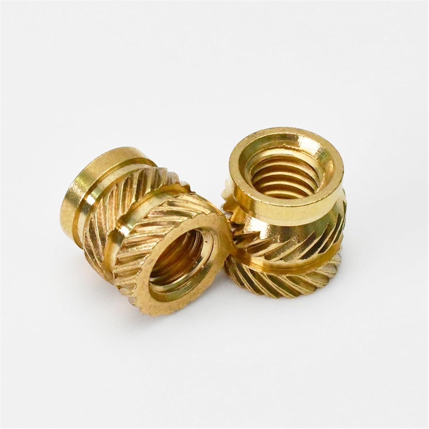 250pcs M3 Brass Insert Nut Hot Melt Knurled Thread Heat Embedment Copper Nuts Embed Parts Pressed Fit into Holes for Plastic(M3x7x5(250pcs))