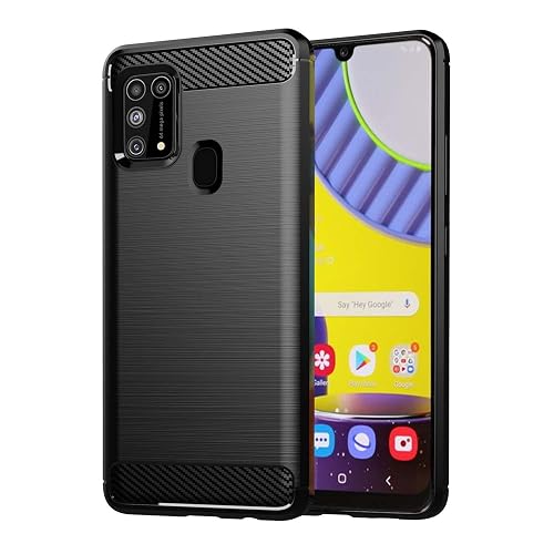 Pikkme Samsung Galaxy M31 / F41 / M31 Prime Back Cover |Hybrid Shock Proof | Matte Soft Silicon Flexible | Back Case for Samsung Galaxy M31 / F41 / M31 Prime (Black)