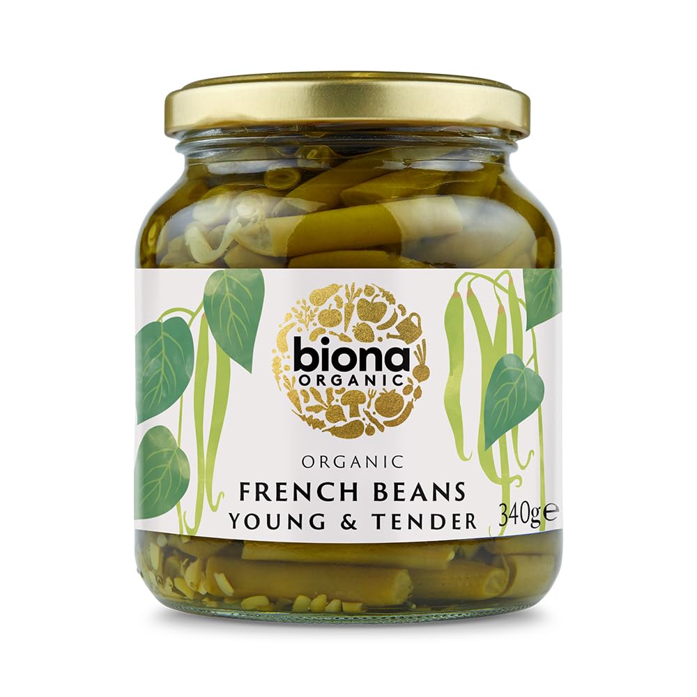 Biona Organic Jarred French Beans 340 g (Pack of 6)