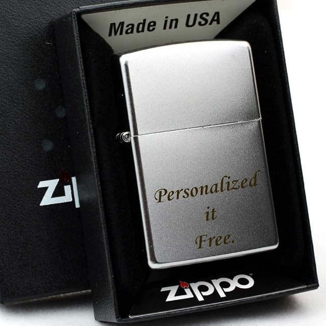 Personalized Groomsmen Zippo Lighter Perfect for Boyfriend Satin Chrome 205