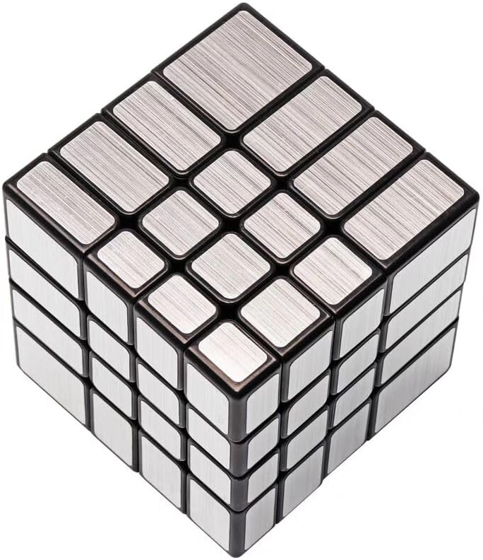 4x4 Mirror Cube Silver Sticker Magic Cube Black 4x4x4 Speed Blocks