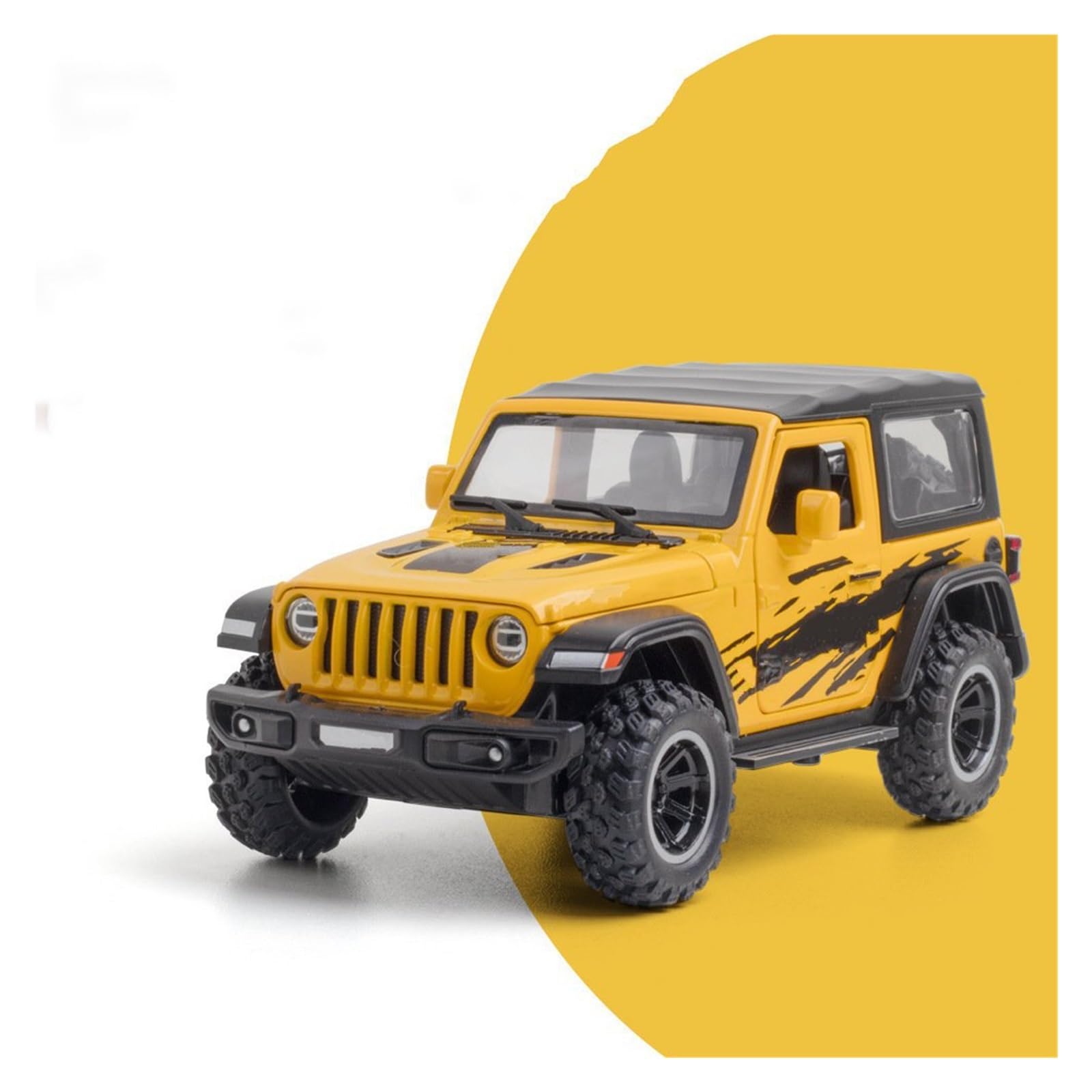 BANKOTO Diecast Car 1:32 For Wrangler For Rubicon Alloy Car Model Diecast Collect Hobby Decoration Collectible Model(Yellow)