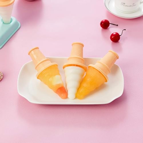 Miniatura 2 de Kichvoe Moldes de paletas de plástico para hacer paletas de hielo para niños, moldes reutilizables para hacer paletas caseras y helados, color verde