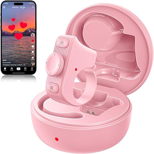 Vista 11 de MILOUZ Anillo de desplazamiento remoto para Tiktok, girador de páginas para aplicación Kindle, control remoto de obturador de cámara Bluetooth