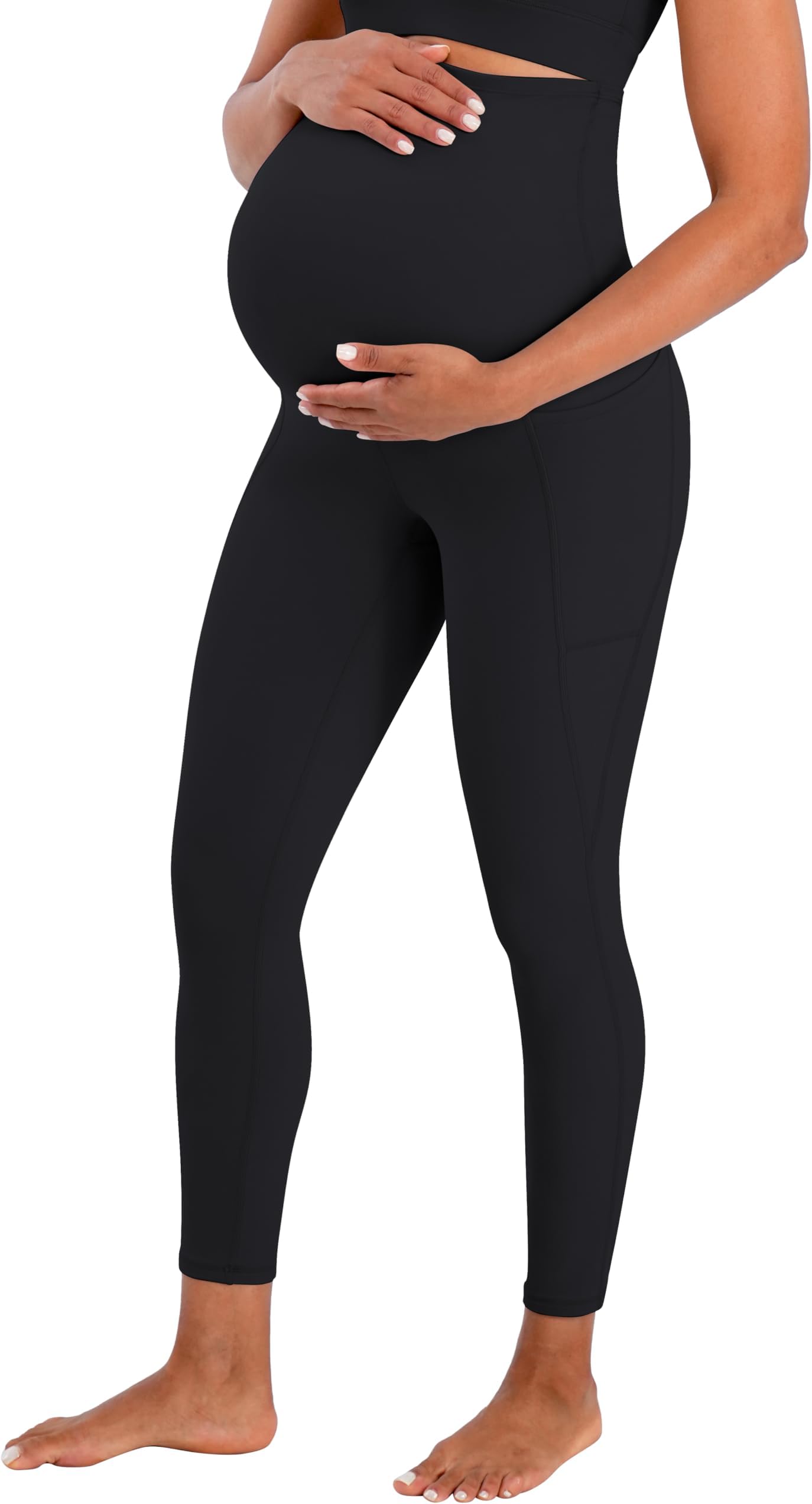 Sunvalix Maternity Leggings – Buttery Soft Over The Belly Yoga Pants for Spring & Summer, Workout & Lounge