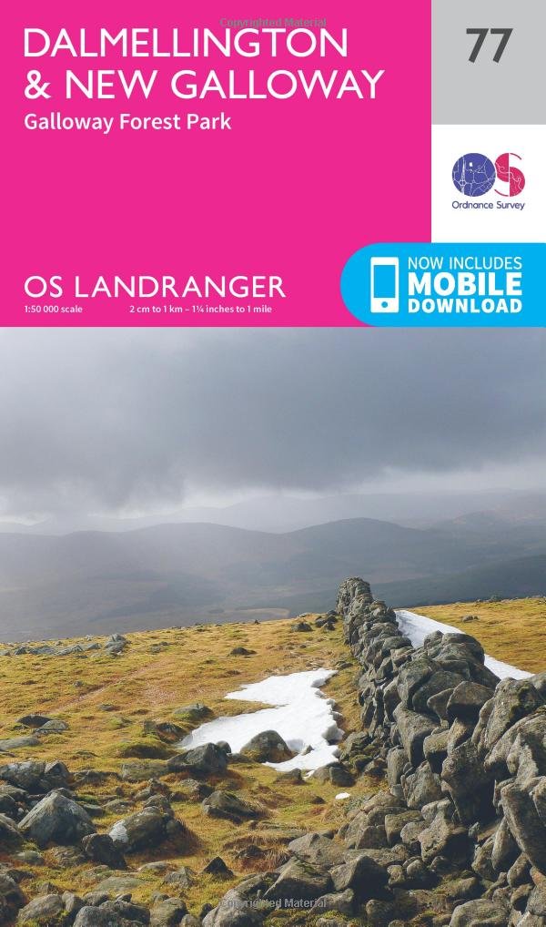 Dalmellington & New Galloway Map | Galloway Forest Park | Ordnance Survey | OS Landranger Map 77 | Scotland | Walks | Cycling | Days Out | Maps | Adventure: 077