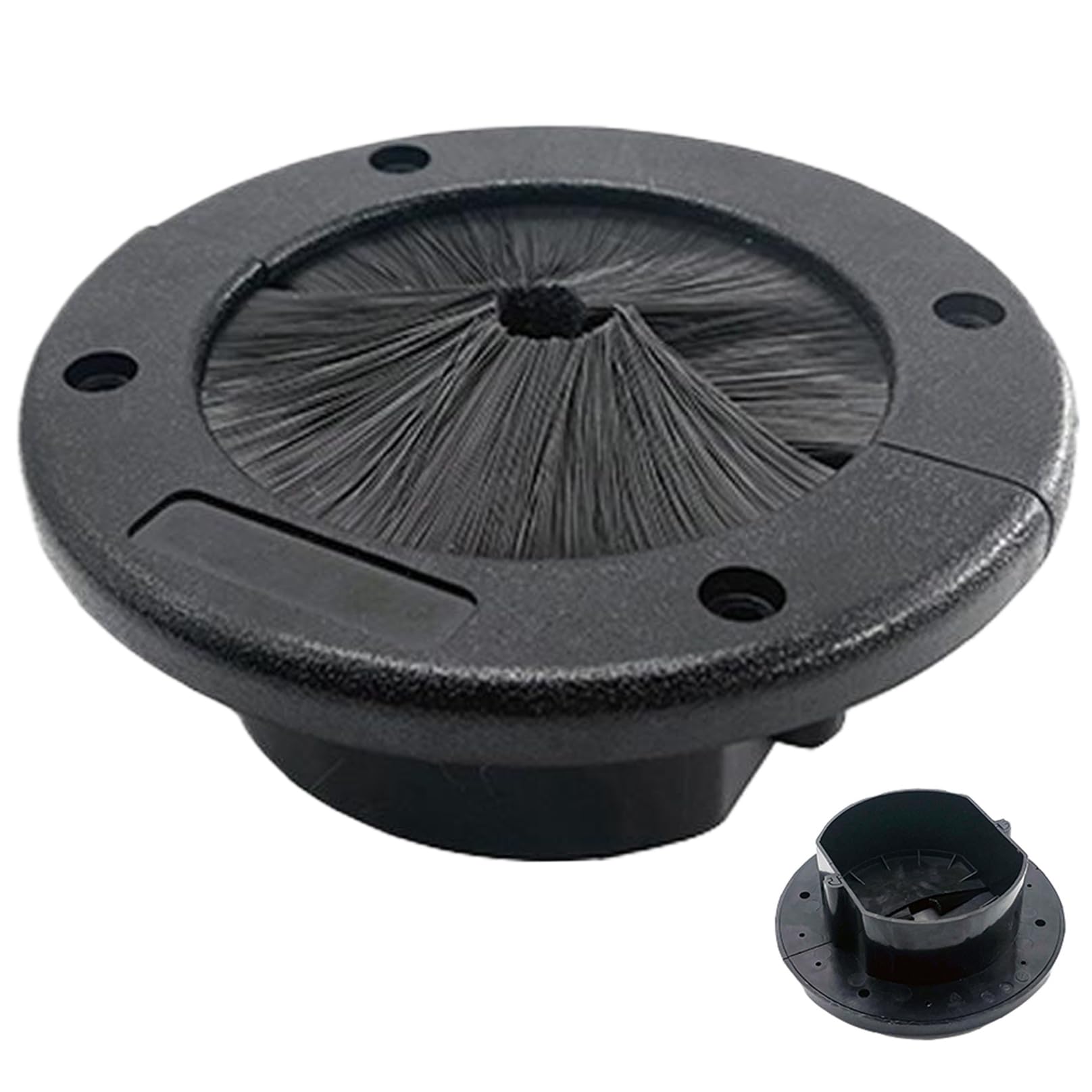 Cable Pass Through Wall Plate 4" Round Cable Wall Plate Flame Retardant Grommets for Cables Safe Pass Through Raised Floor Airflow Management