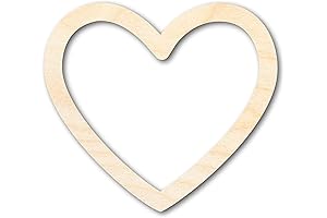 Unfinished Wood Heart Border Silhouette 24 Inch