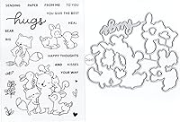 Vista 14 de DzIxY Puppy House - Juego de sellos transparentes y troqueles de corte de metal para hacer tarjetas, álbumes de recortes, suministros de papel