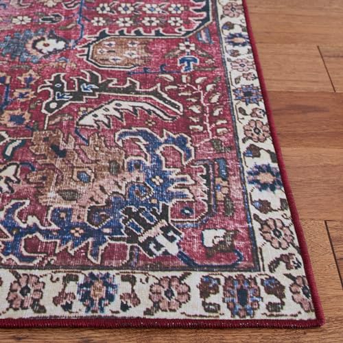 Tapete Runner 2'6" x 6' Rojo y Beige SAFAVIEH miniatura 4