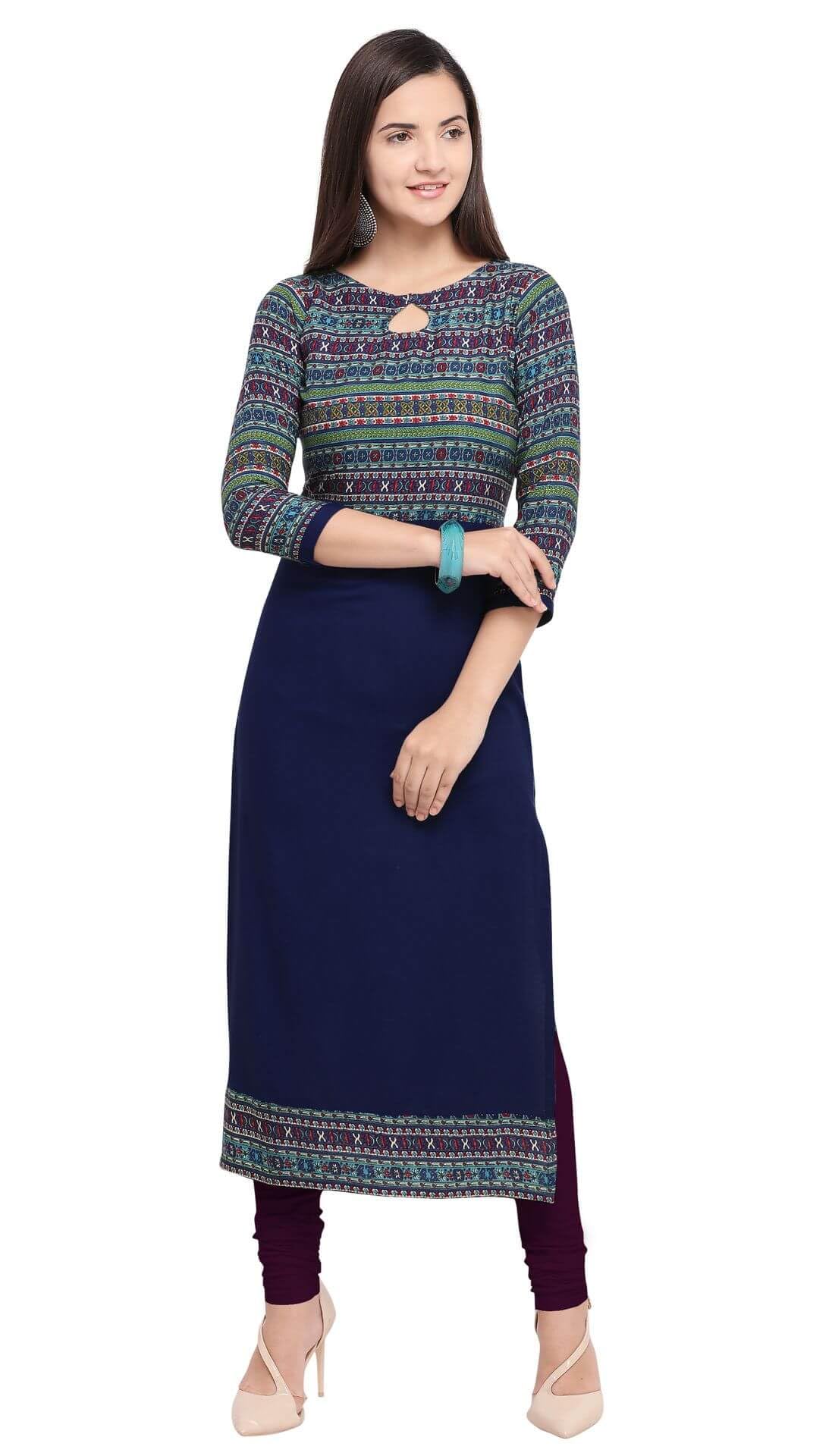 SHOPPING QUEENWomen's Rayon Straight Kurta
