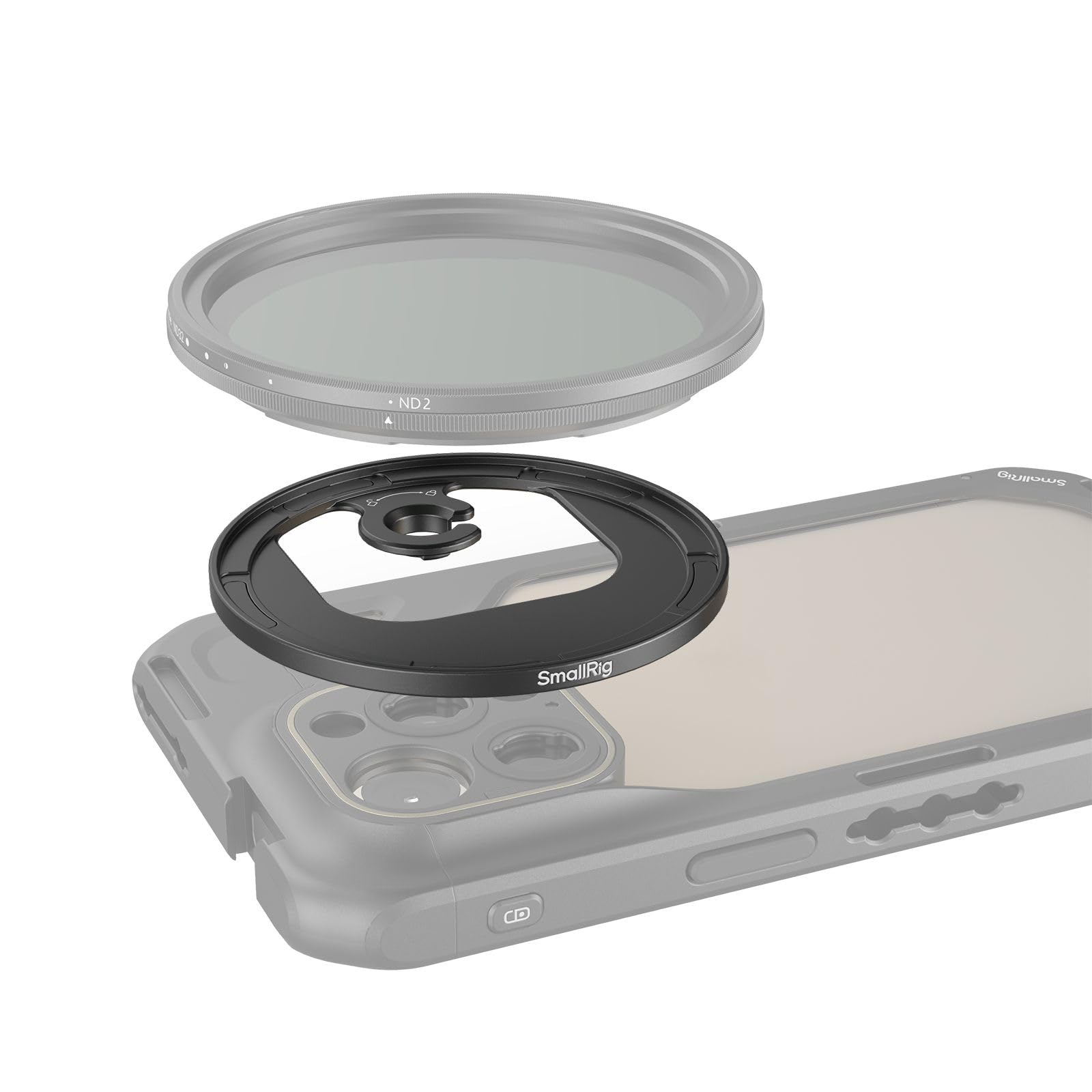 SMALLRIG Adaptador de Filtro Acoplable con Montura M Magnética a 67mm, para Cage Teléfono SMALLRIG para iPhone 15 Series - 4587