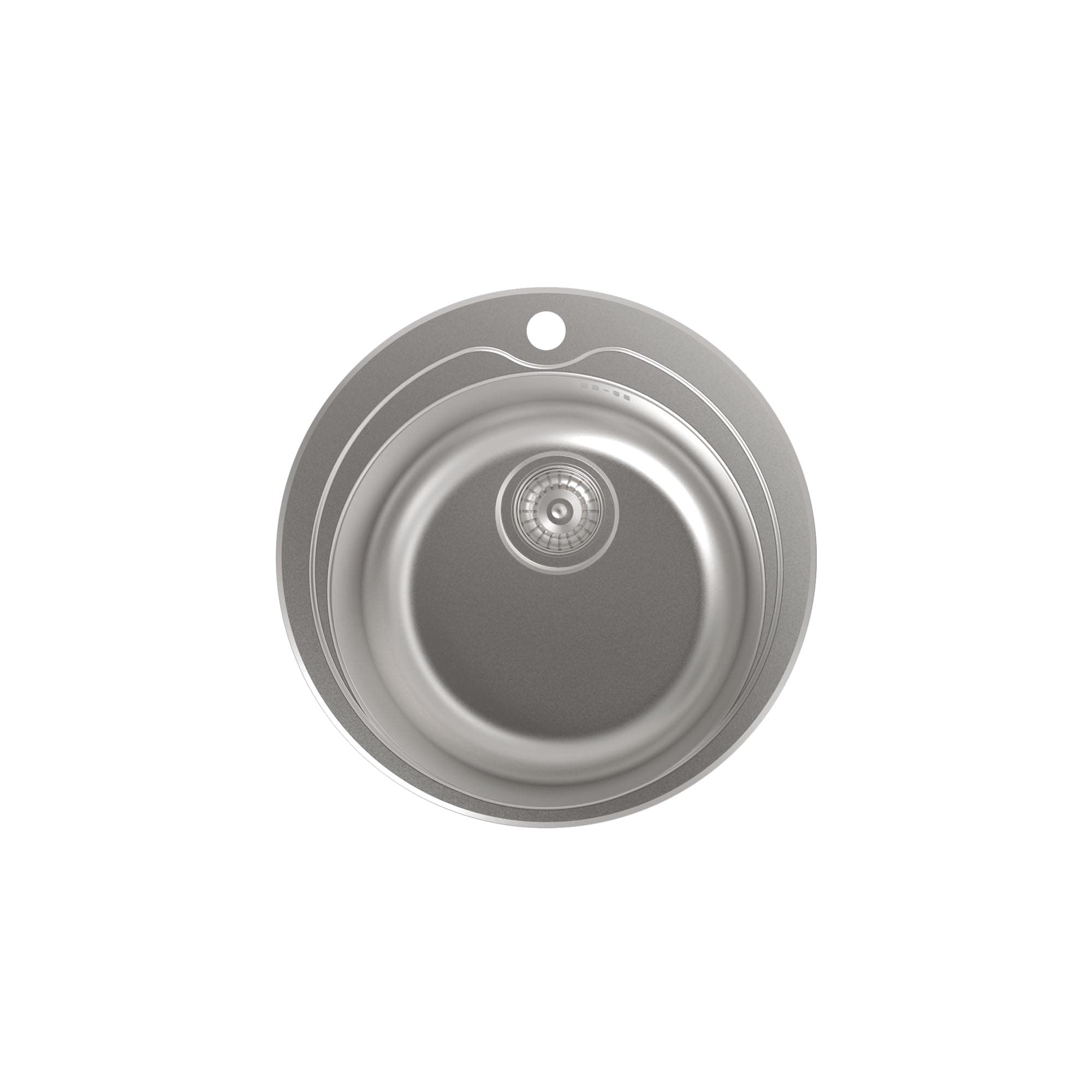 Cata | Kitchen Sink Over Top | 1 Bowl | Model RS-1 /A | Round Bucket | 60 cm Unit Installation | 20 cm Depth | Stainless Steel