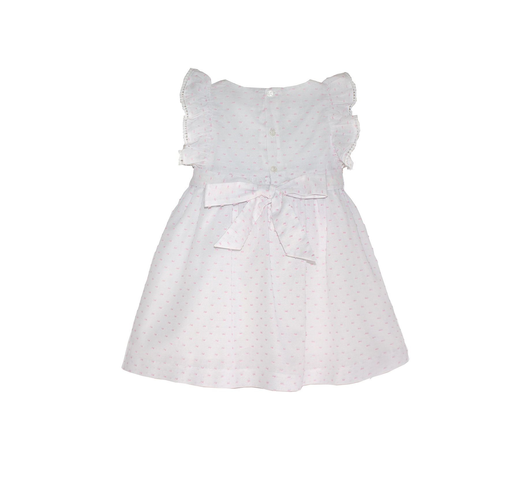 Pin Dot Smocked Angel-Sleeve Dress - Infant, Toddler Pink 12 Months