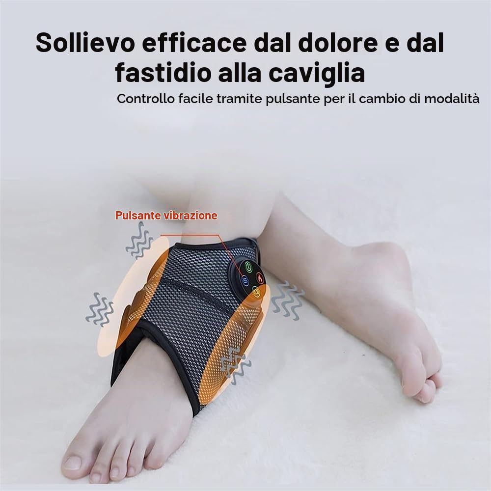 Massaggiatore Elettrico Della Caviglia, Vibrazione Di Riscaldamento Massaggiatore Della Caviglia Del Piede Terapia Della Pressione Massaggio Di Strain Del Legamento Articolare, for Il Recupero Delle A