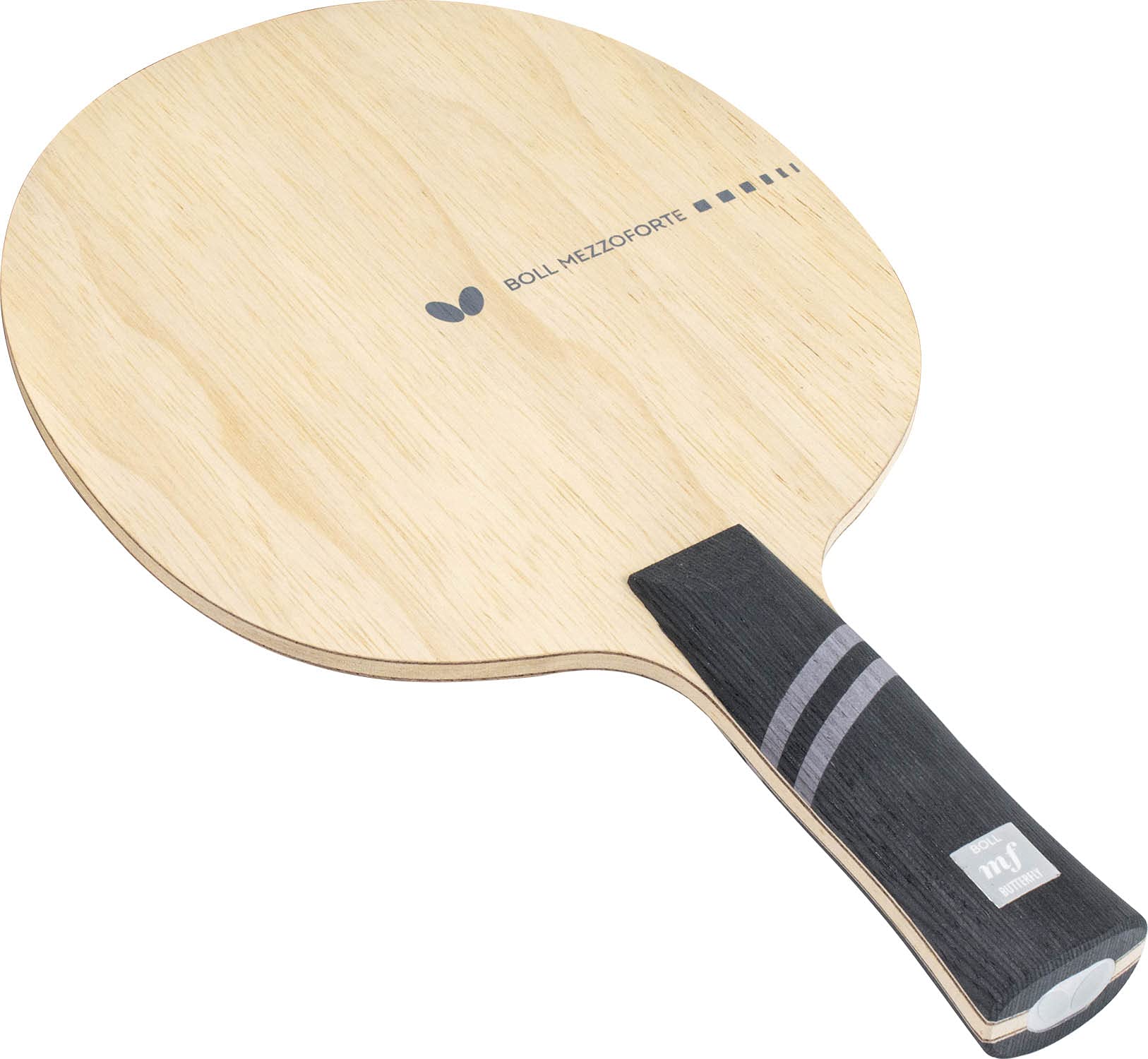 Butterfly Boll Mezzoforte Table Tennis Blade - 5-Ply All-Wood Blade - Available in an, FL, and ST Shakehand Handle Styles - Professional Table Tennis Blade