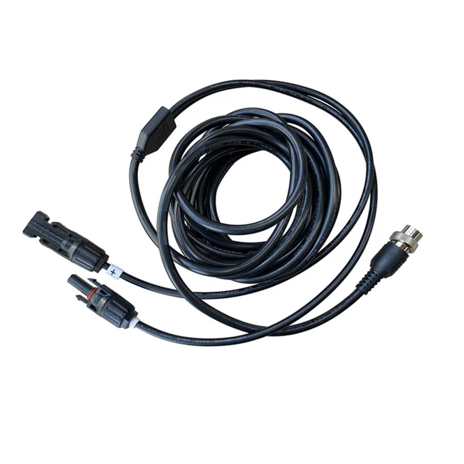 pecron GX16-5 Solar Panel Extension Cable(16Ft/5M) for E600LFP/E2000LFP/EB3000-24V/E3000 Etc, M/C/4 to 5 Pole GX16 Aviation Plug Solar Charging Cable