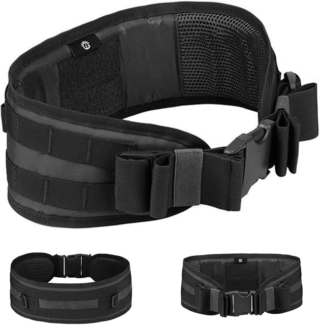 Selighting MOLLE Padded Patrol Belt with Waist Protection Nylon Tactical Protective Waist Belt for Combat Outdoor Airsoft Paintball