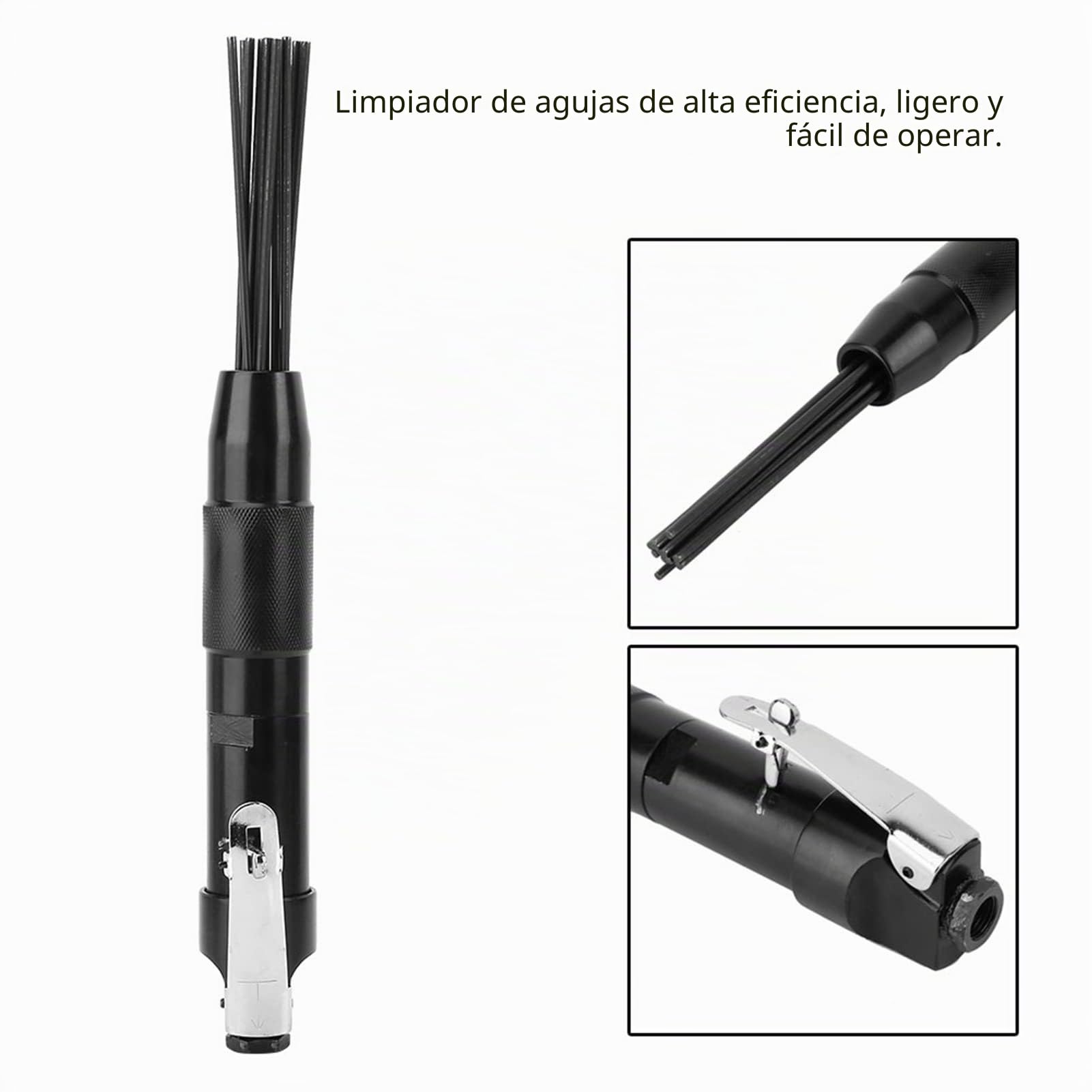 Limpiador de escoria de agujas, 4400rpm 90 Psi Aguja de aire 12 agujas Herramienta de desbarbado de aire neumático Herramienta de limpieza de desbarbado de corrosión de pintura de óxido de suciedad