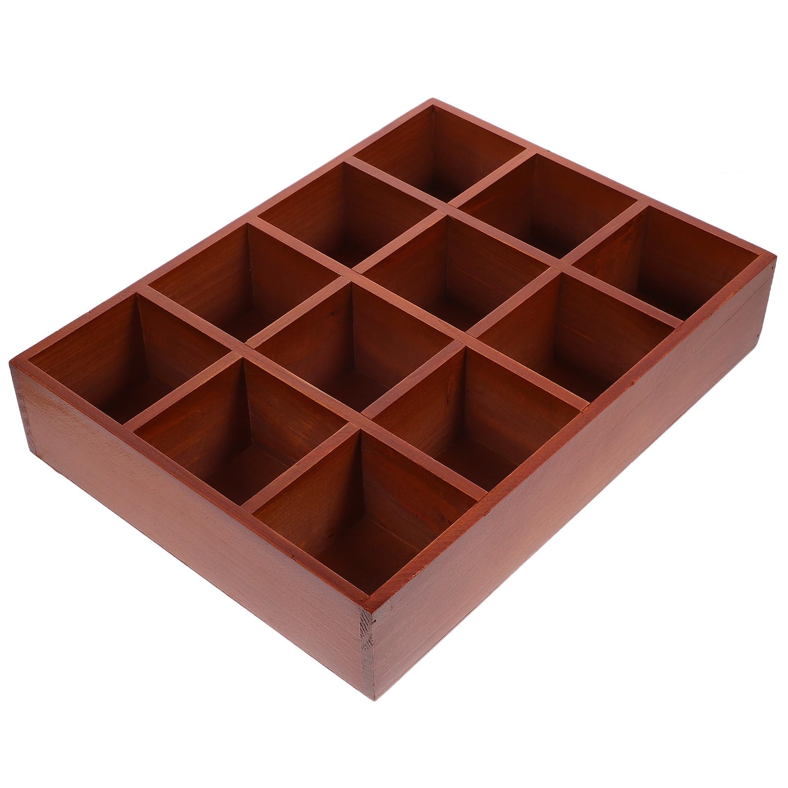 Étagère murale flottante pour ranger les petits objets, vitrine bois 12 cases