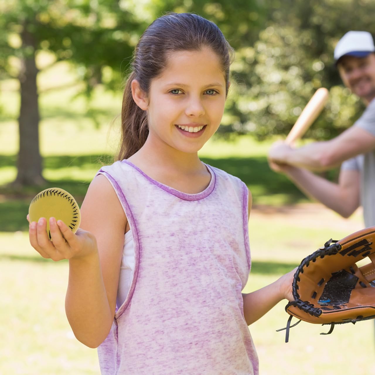 Juego De BéIsbol Infantil con Bate De Espuma Eva Seguro Y Ligero Kit De Juguete Deportivo para NiñOs Y Niñas TamañO 15.7X2.4X2 in Colores Surtidos Ideal para Juegos Al Aire Libre