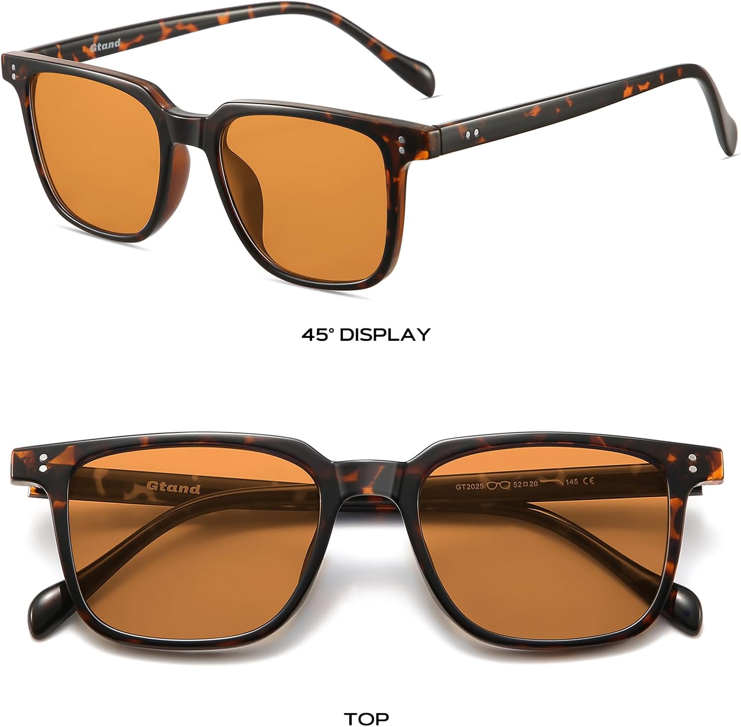 Gtand Unisex Vintage Retro Square Style Tinted Sunglasses For Men Women Fashion Rectangle Sun Glasses 52mm - Image 3