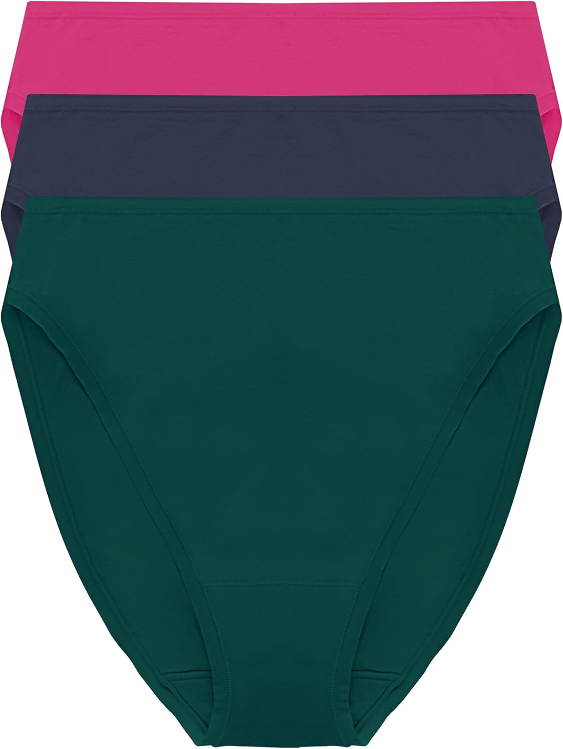 Natori Women's Bliss Bare Cotton High Cut Brief 3-pack