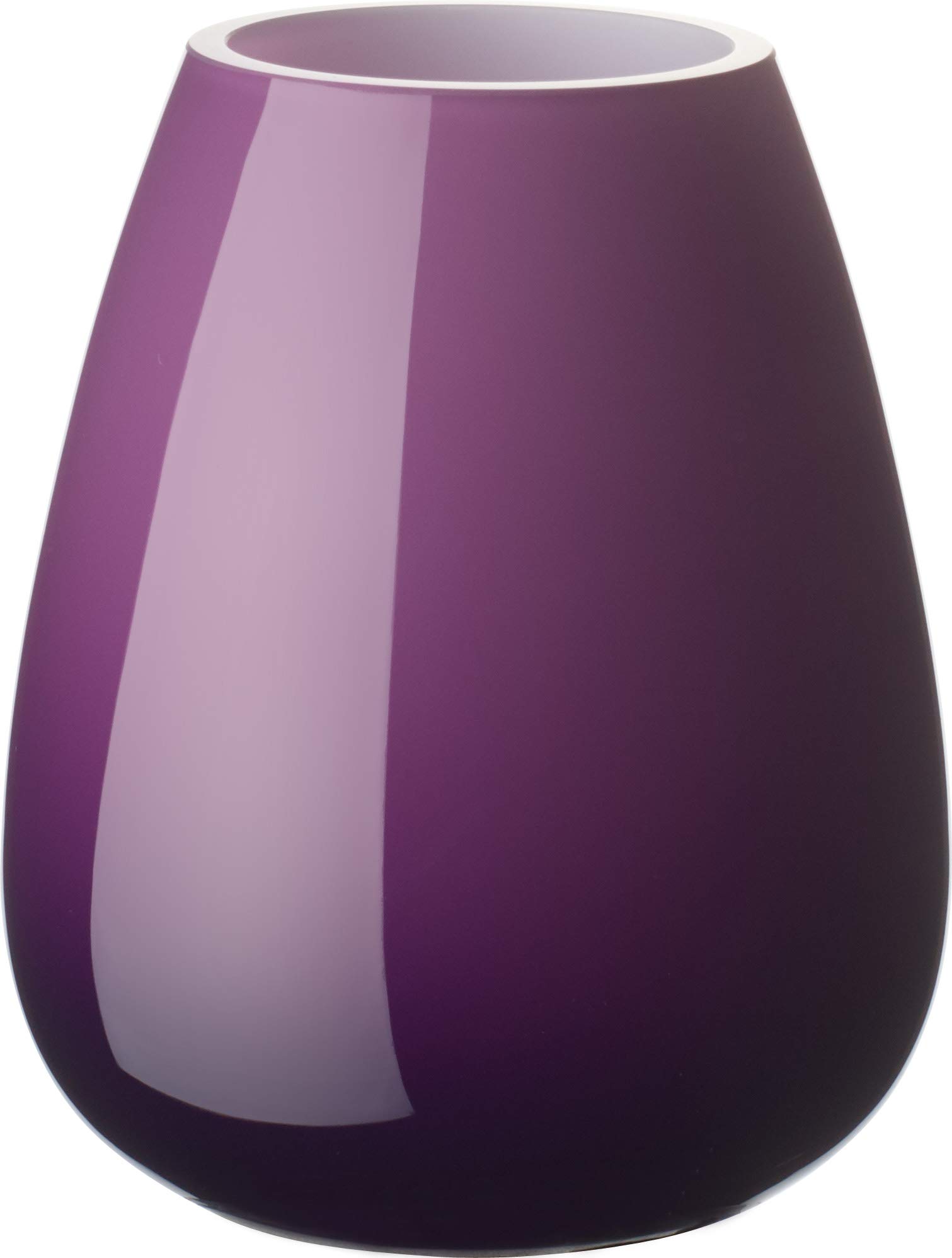 Villeroy & Boch Oronda Small Vase Dark Purple, 17 cm, Glass, Purple