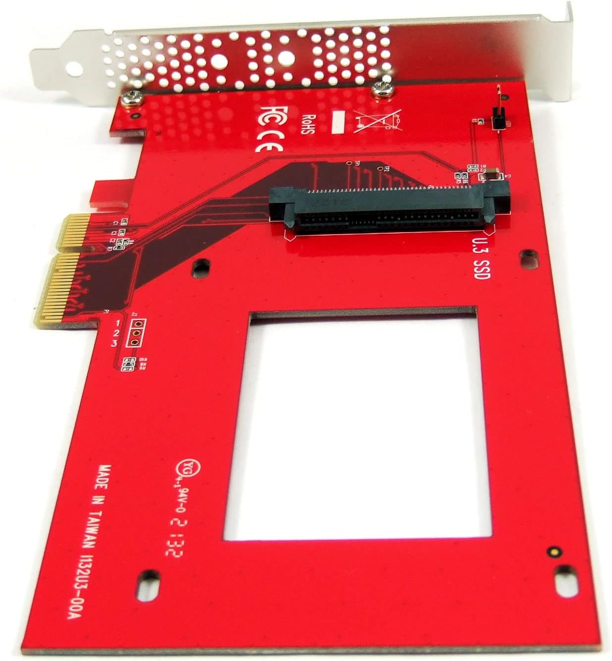 Ableconn PEXU3-132 NVMe 2.5-inch U.3 SSD PCIe 4.0 x4 SFF-TA-1001 Carrier Adapter Card - U.3 to PCIe 4.0
