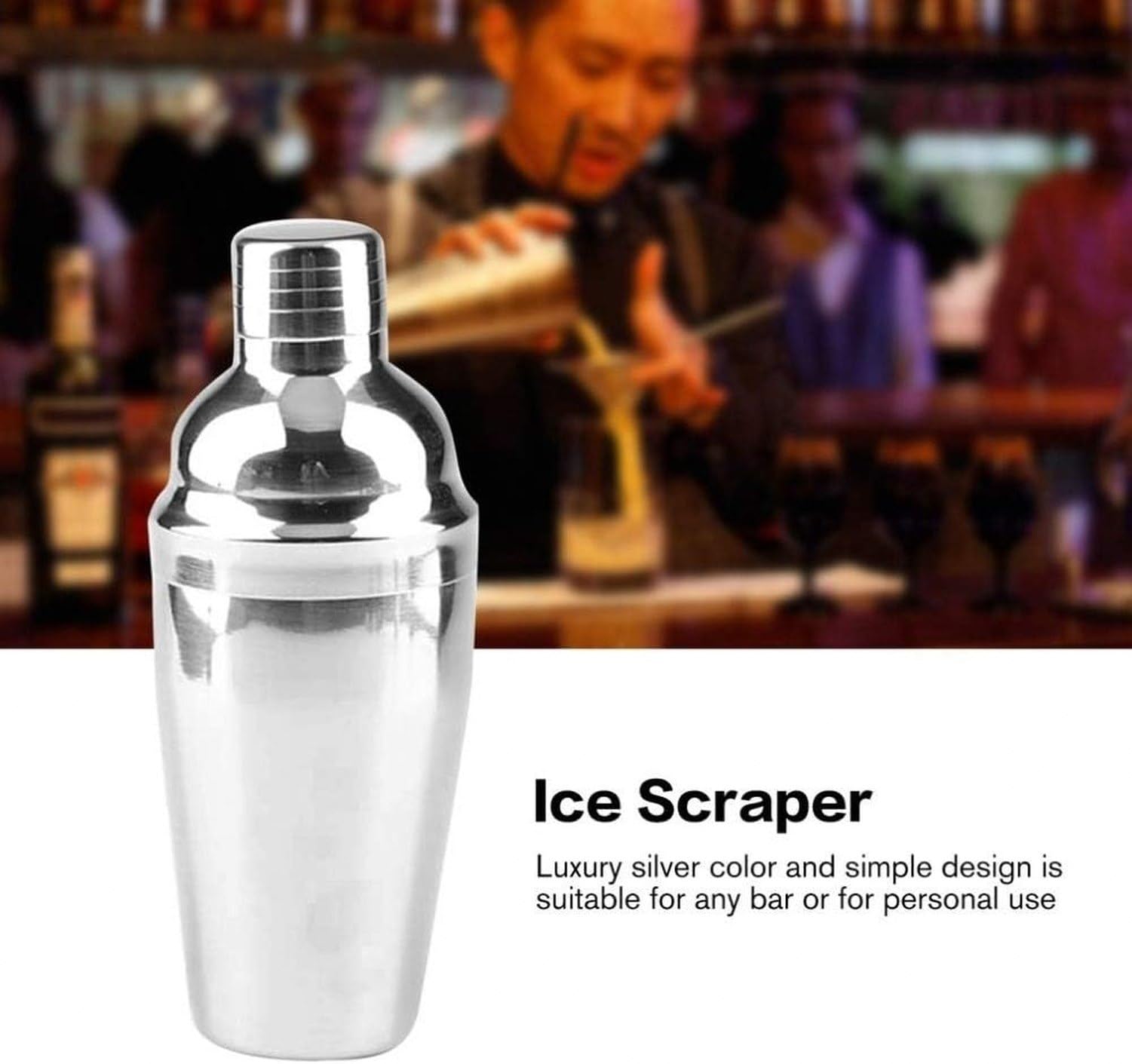 Set 23 Pezzi Acciaio Inox per Cocktail con Portabottiglie, 550ml, 550ml