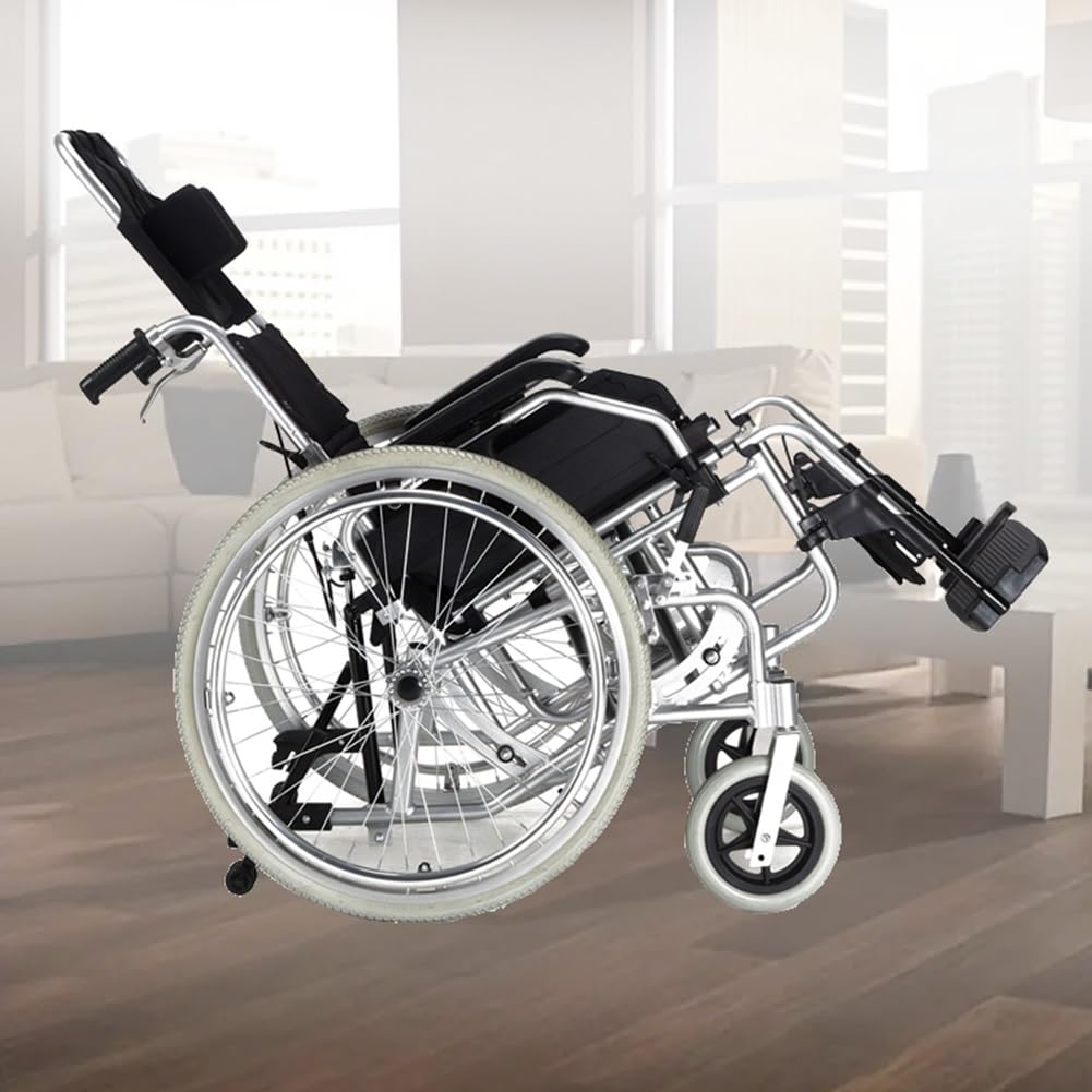 24 x 1 3/8 Ruedas Traseras para Sillas de Ruedas Manuales, 24 Pulgadas Ruedas de Repuesto de Neumáticos, Accesorios para Sillas de Ruedas, con Cojinete de 1/2" (1 Juego de 2)