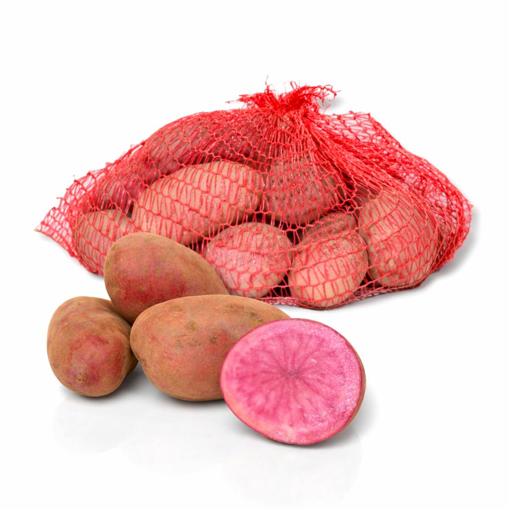 FRUCHTVERSAND24® Speisekartoffeln Rote Emmalie, 2,5kg, vorwiegend festkochend, rote glatte Schale mit rotem Fleisch, Handelsklasse EXTRA, Lüneburger Heide, unbehandelt und ungewaschen
