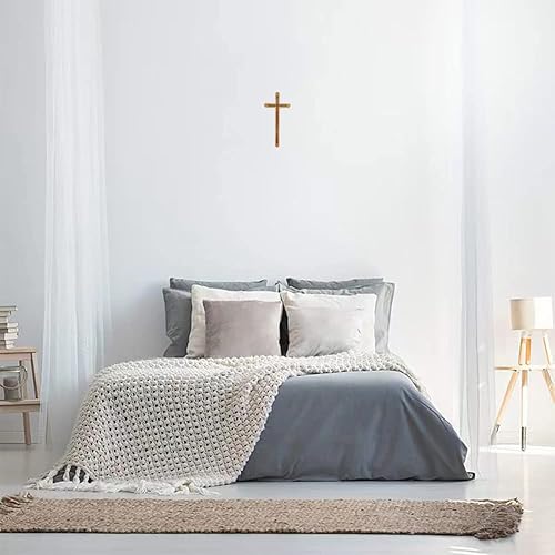 Jcnart Handicrafts Wooden Wall Cross Christians Cross Catholic Cross Religious Cross Christmas Easter Cross For Church Home Room Farmhouse Wall Art Decor (Brown) #TOP4
