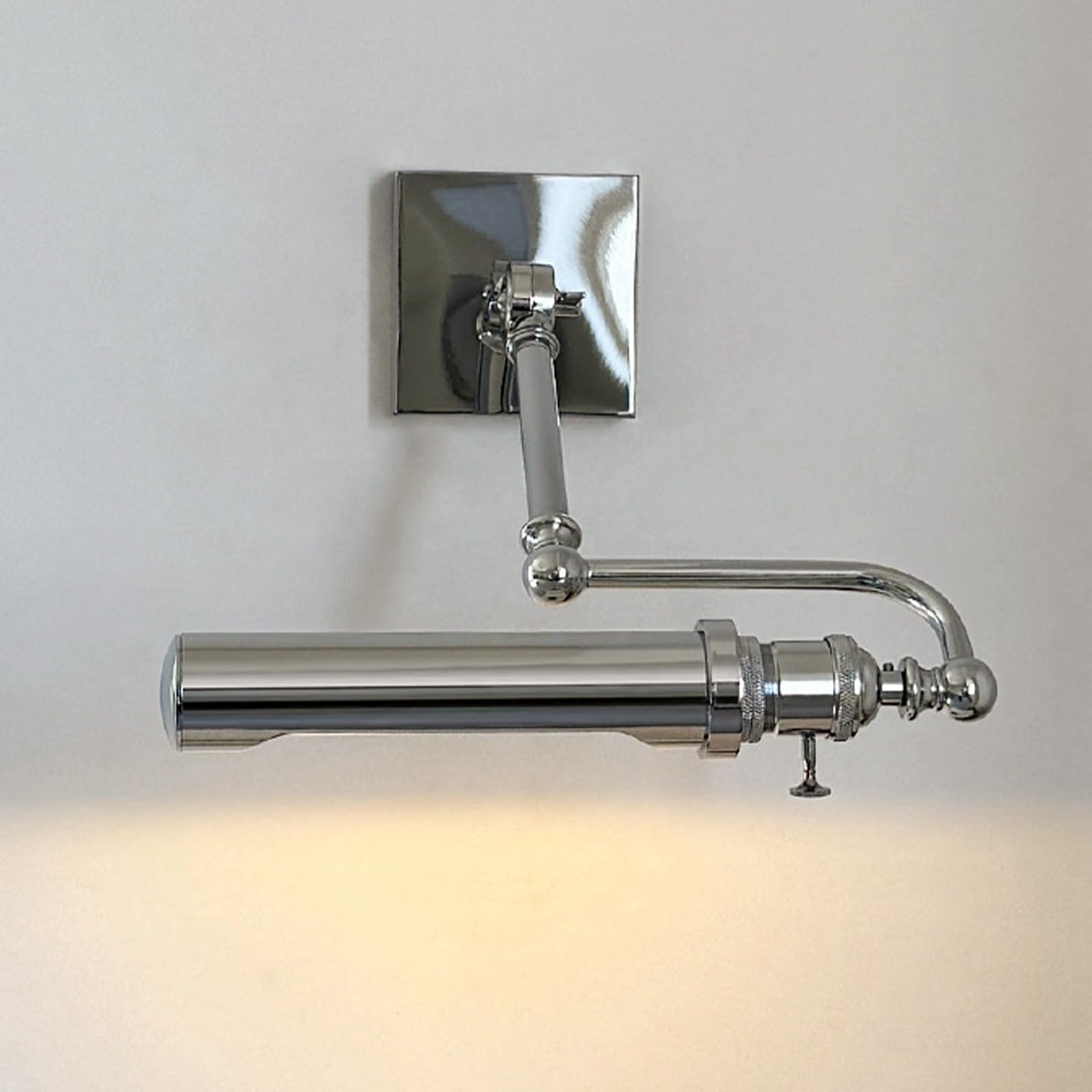Lampadari da bagno Morden, luci di cortesia cromate for specchio, applique da parete con braccio oscillante regolabile con interruttore, lampada da parete for interni in stile Bauhaus