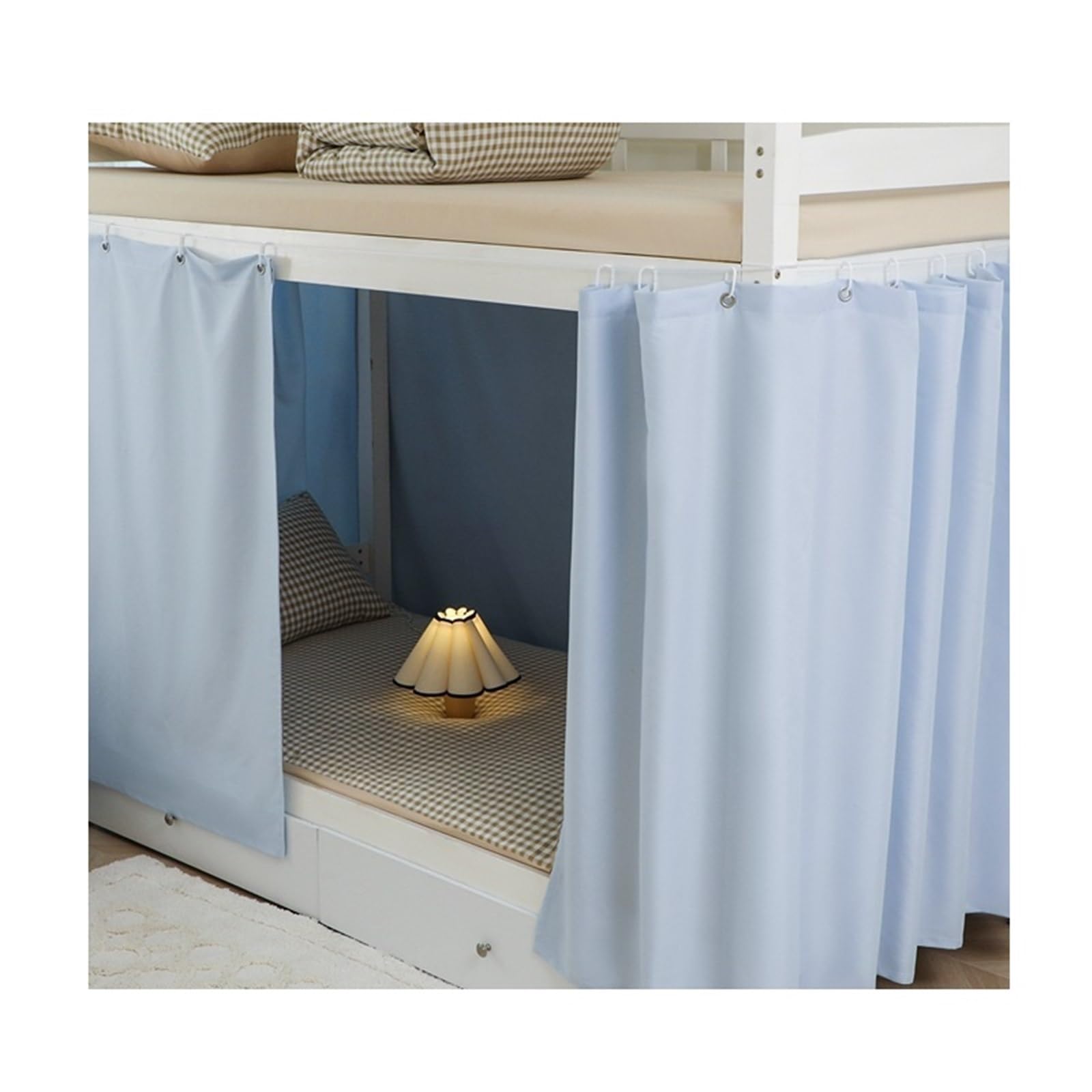 Rideaux pour lits superposés occultants couleur unie lit étudiant