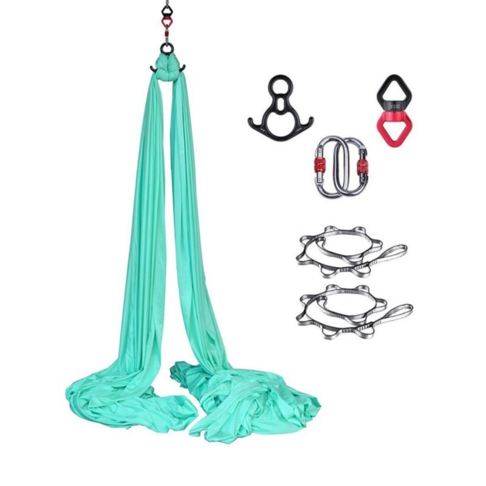 Yoga Vertikaltuch (8x2.8m) - Yogatuch Zum Aufhängen, Trapez Schaukel, Starke Tragfä higkeit, Sicherer SchutzYoga Schaukel Set, Akrobatik Tuch Aerial Yogatuch Seide F ür Erwachsene