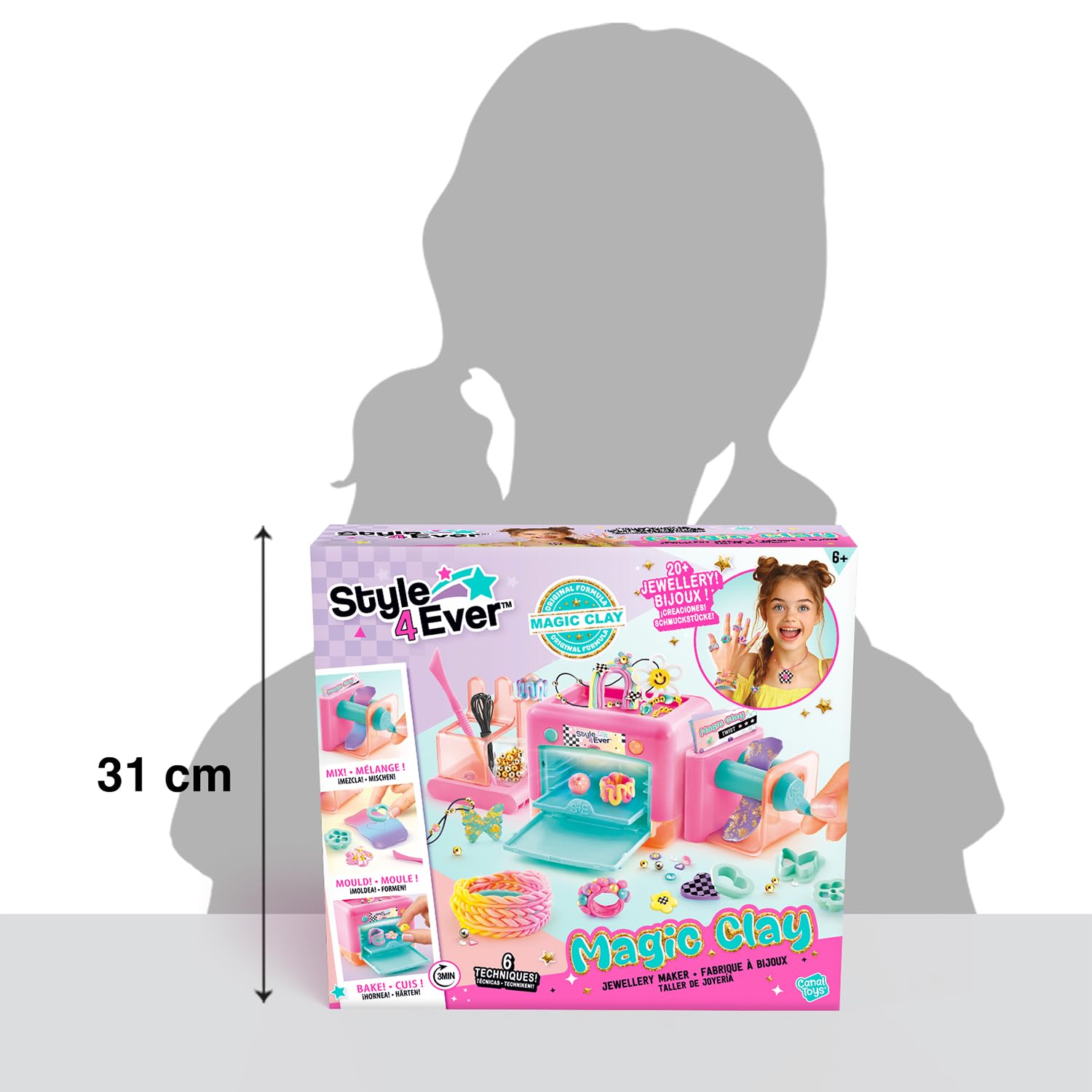 Canal Toys - Style 4 Ever - Fabrique à Bijoux Magic Clay - Réalise 20 Bijoux Unique & Innovant sans Cuisson - Idée Cadeau Enfant 8 Ans + - Jouet Enfant & Loisir Créatif - Tuto Inclus - OFG 333