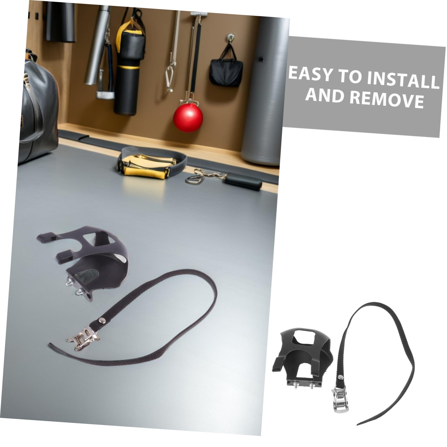 Happyyami 6 Pezzi Cinghie Regolabili per Pedali Bici con Clip per Dita Antiscivolo e Resistenti Intemperie Accessori Sicuri per Pedali Mountain Bike
