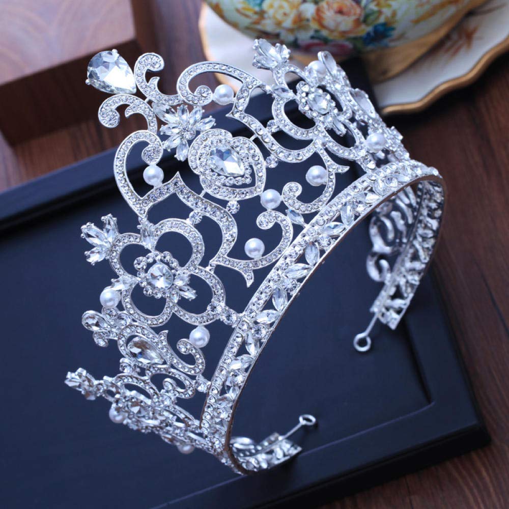 Tiara Ruinuo 316L'Alliage Coiffe La Couronne De Luxe Noble Cour Argent Femme Simple Fashion Mariage Accessoires Cheveux Serre-Tête Vintage Cadeau Parti