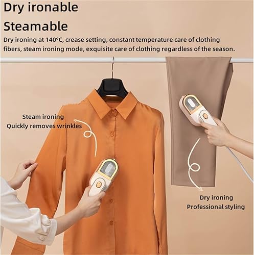 Miniatura 5 de DAUTAI Vaporizador portátil de viaje de mano de calentamiento rápido 15S, plancha de vapor de mano penetrante fuerte, superficie de planchado de