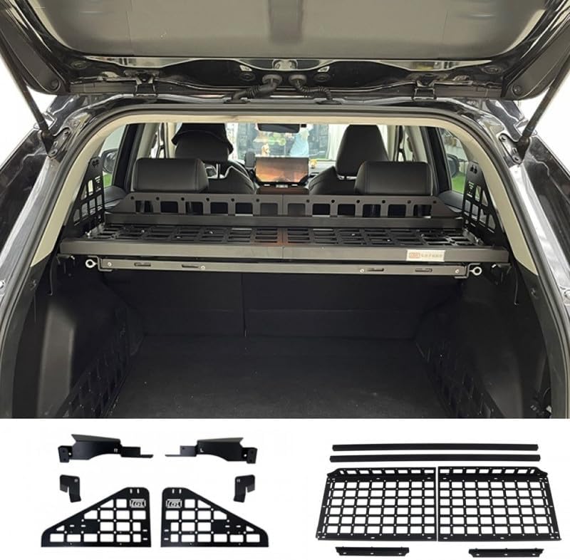 for Toyota RAV4 2019-2024 Car Rear Trunk Molle Storage Panel Organizer Car Accessories Gathering Zone (Side Middle Panel Shelf)