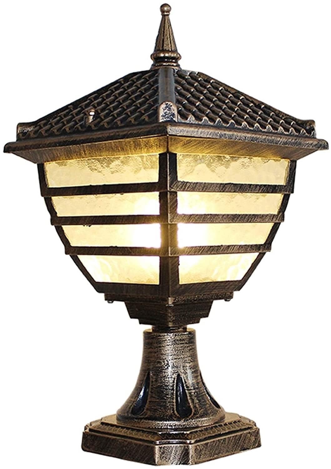 Lámpara de Cabeza de Columna para jardín y vallas con ambiente retro americano