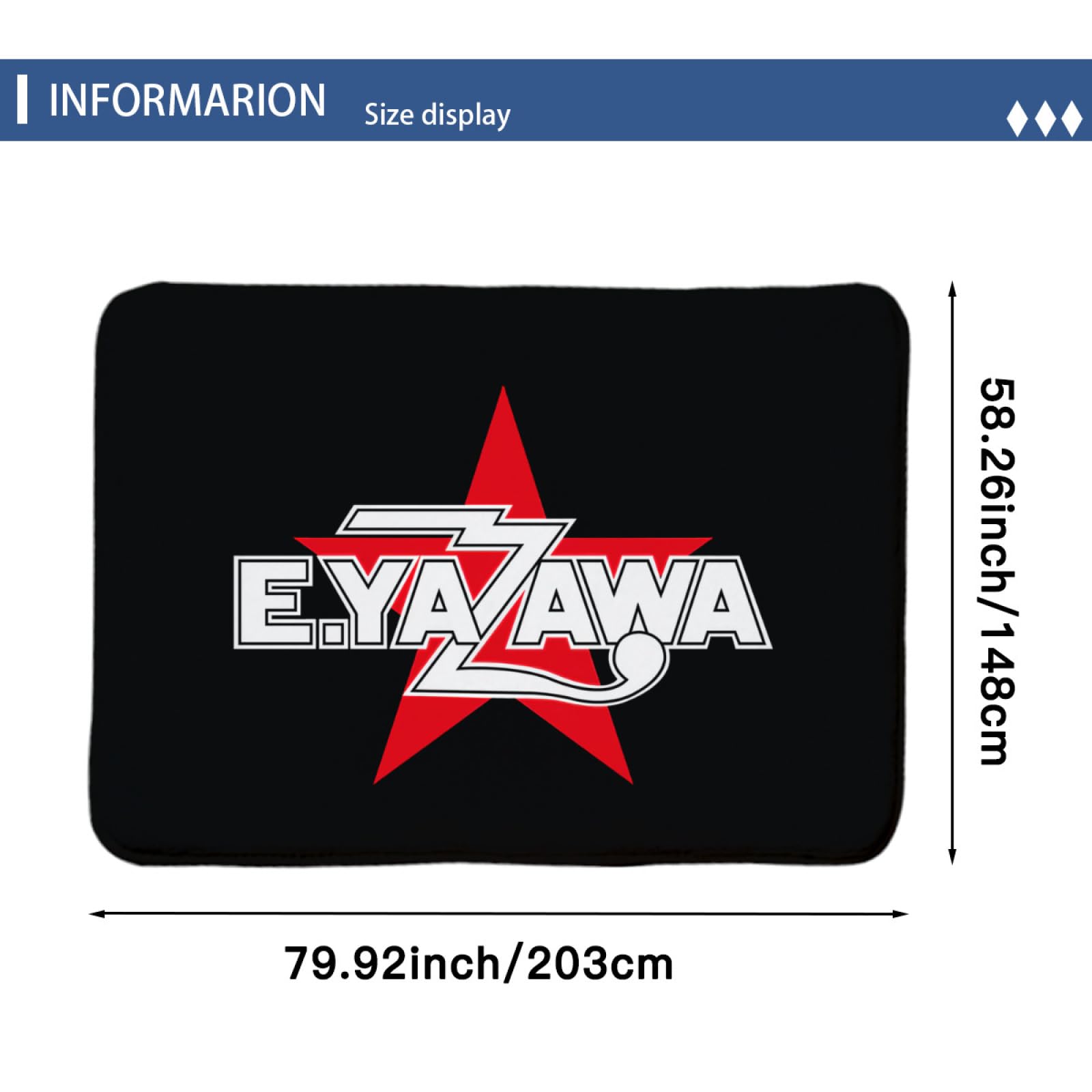 矢沢永吉　ラグマット　ロゴ＋星 矢沢永吉 グッズ ビニールラグ（ロゴ星） - メルカリ