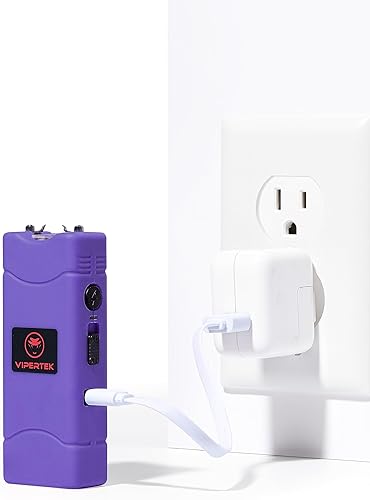 Miniatura 7 de VIPERTEK - VTS-881 Arma paralizante recargable con linterna de luz LED 430000000 micrones Color púrpura