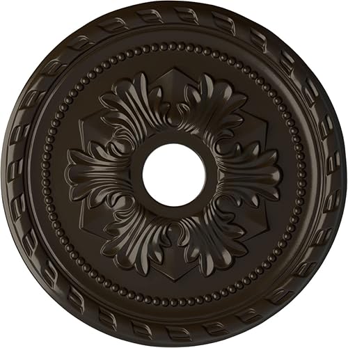 Miniatura 154 de Ekena Millwork CM20PM Medallón de techo Palmetto, 20 7/8 pulgadas de diámetro exterior x 3 5/8 pulgadas de diámetro interior x 1 5/8 pulgadas, Primed