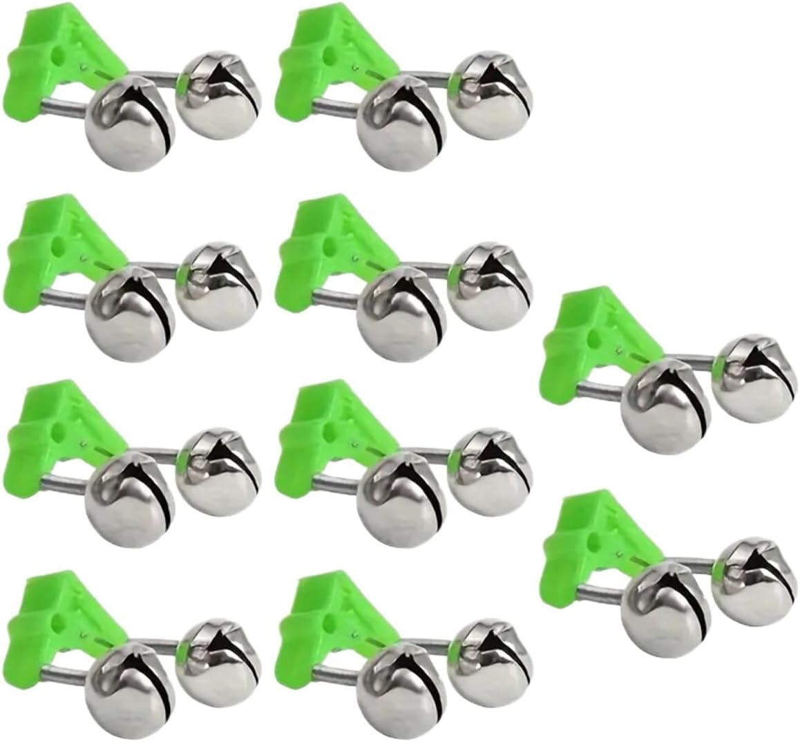 Fishing Bells 40 Pcs Clip-on Fishing Bells, Biting Alarm Devices, Rod, Tip Bell Clips, Outdoor Fish Indicators for Angling Rod Tips