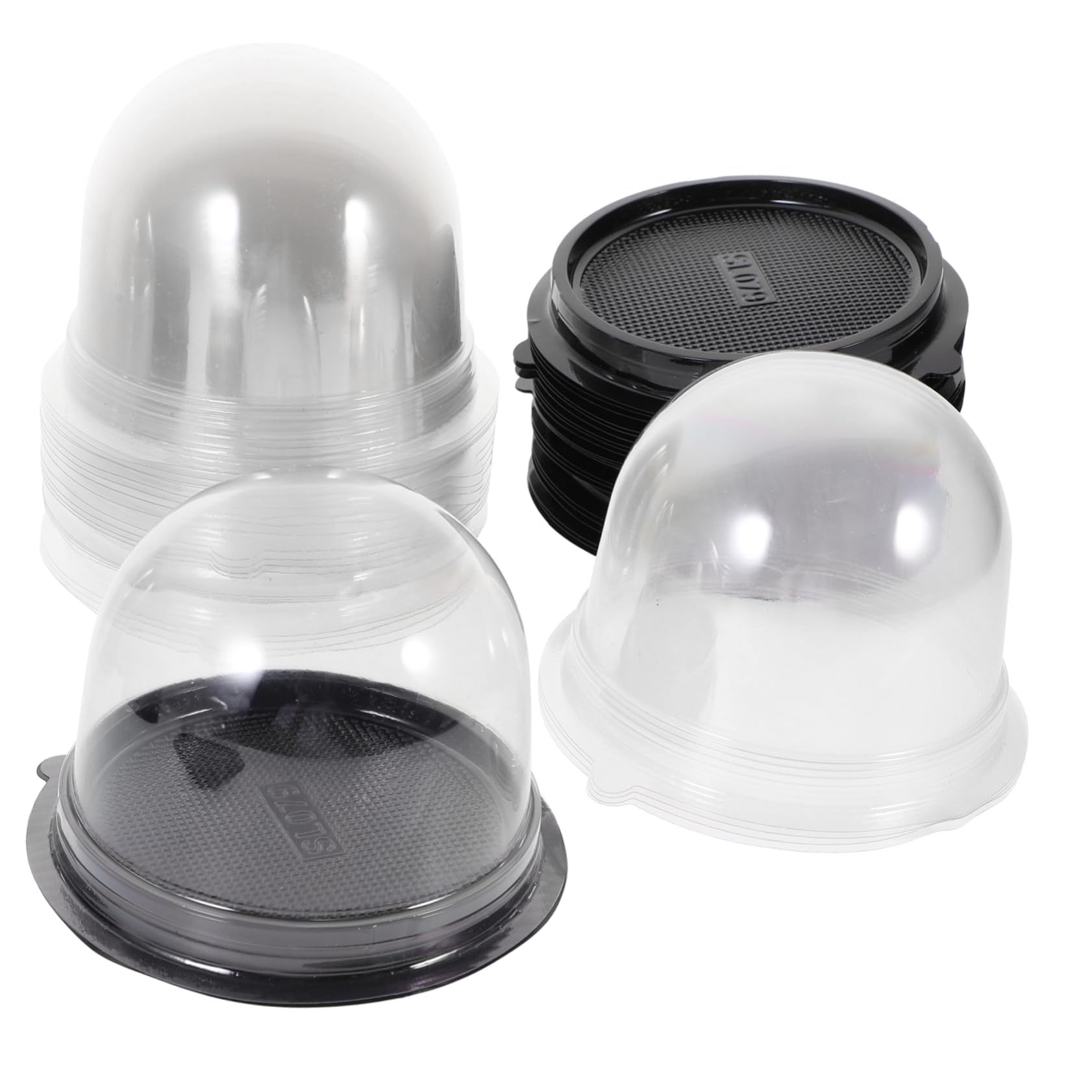 Mikinona 50 Pack Round Cake Boxes Lids Cake Carrier Box for Birthday Wedding Party