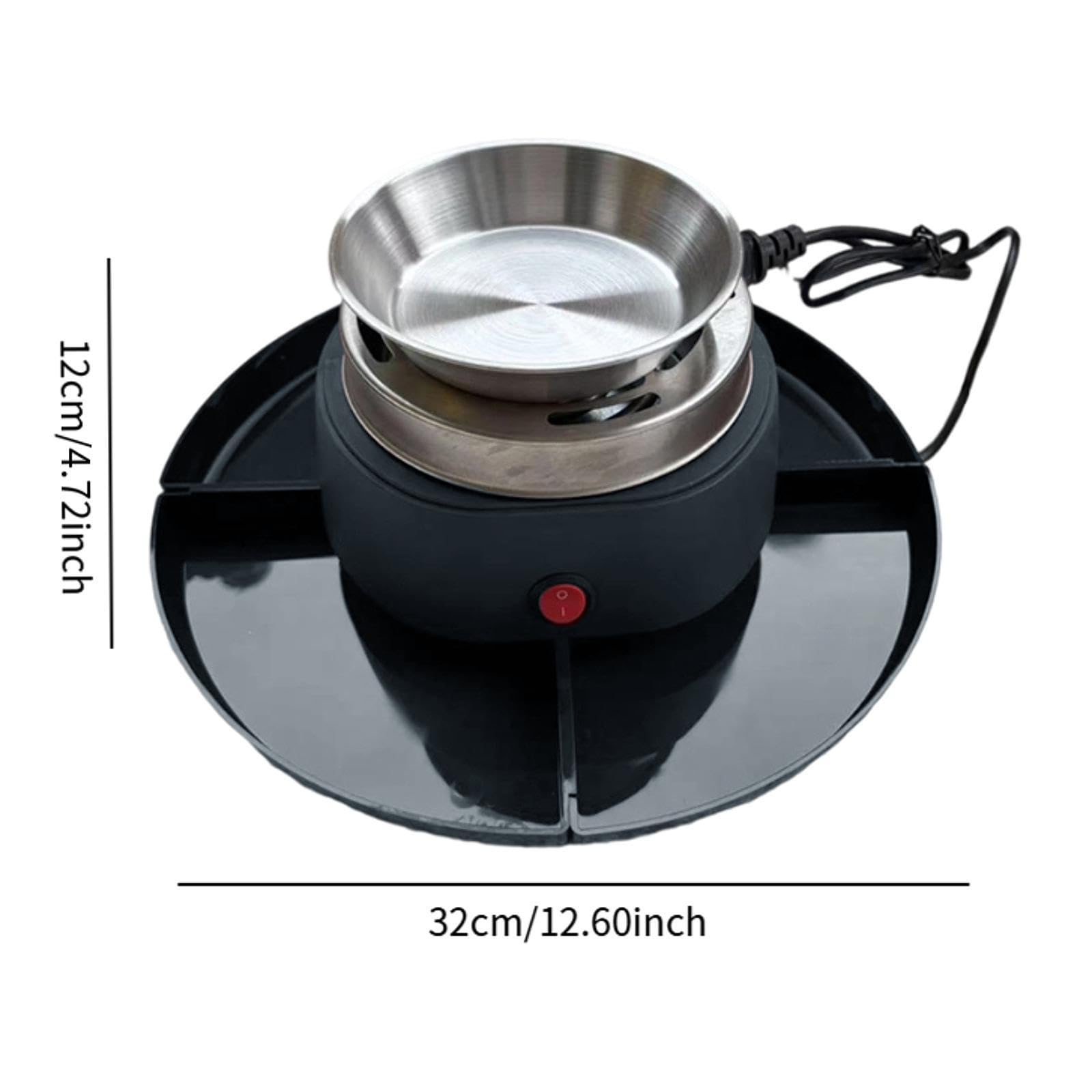Máquina Eléctrica para Hacer S'mores Como Estación de Postres Y Juego de Fondue Asador con Olla para Fondue de Queso para Juegos Seg, Negro, tal como se describe