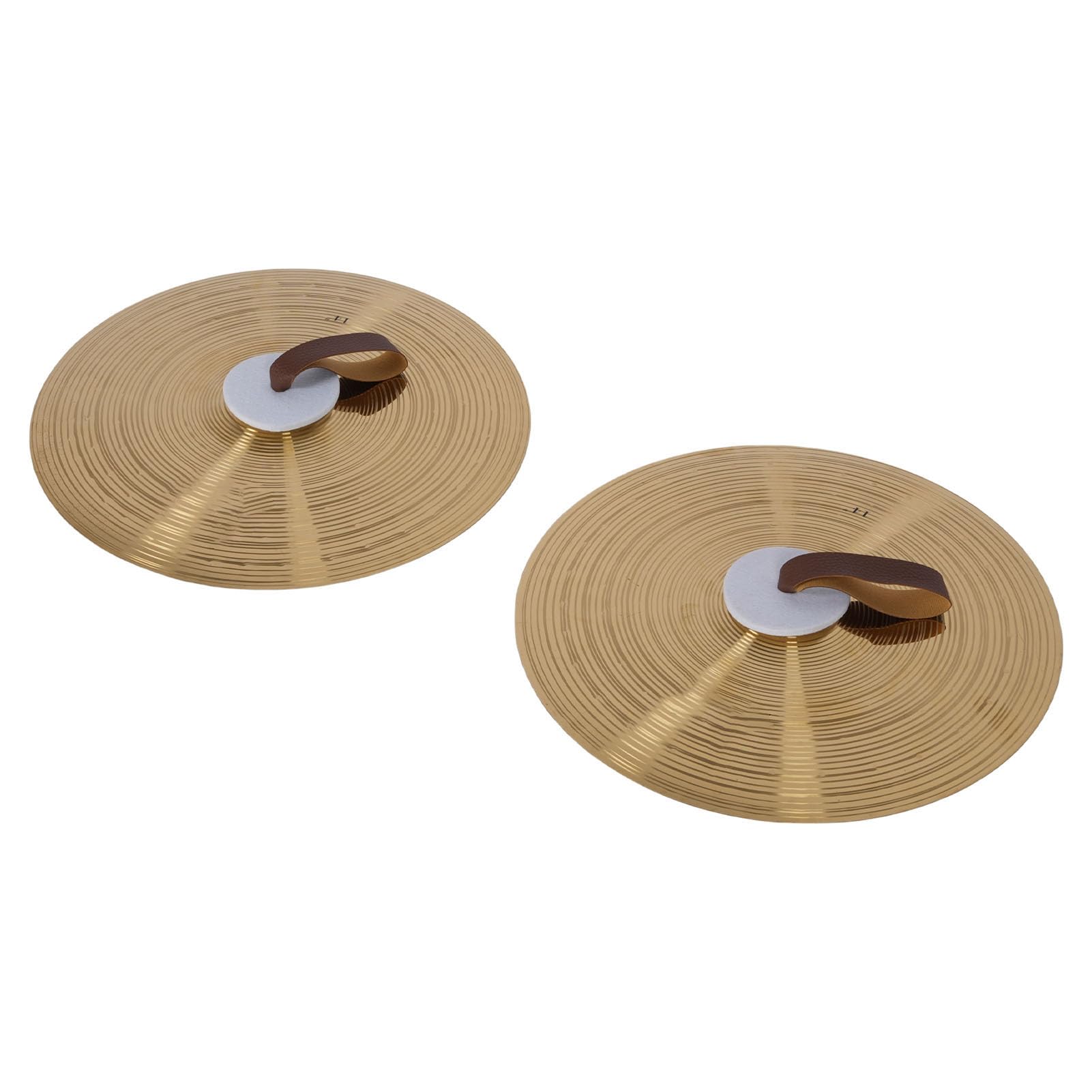 Cymbals a Tamburo Artoct 1 Coppia da 14 Pollici con Set di Piatti a Percussione in Lega di Cinturini per la Banda per Studenti Principianti