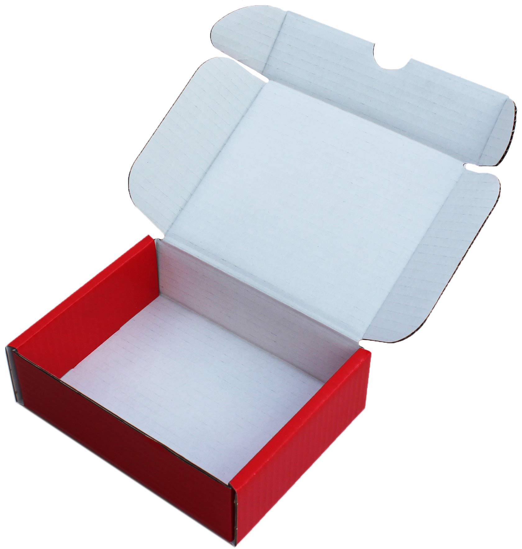 PINK BLACK BLUE RED WHITE BROWN CARDBOARD SMALL PARCEL BOXES SHIPPING MAILING GIFT STORAGE (12" x 9" x 4", RED, 1)